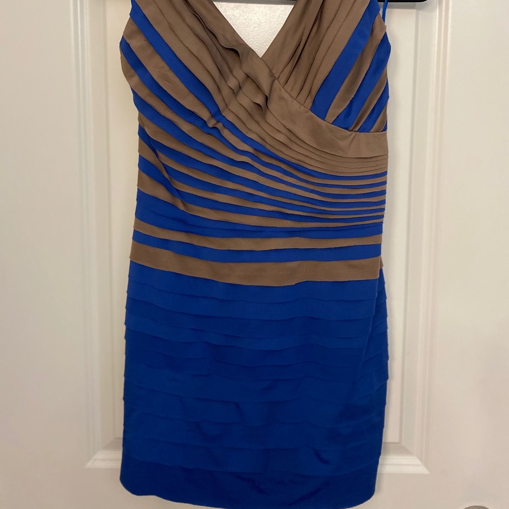 Arc & Co. Bodycon Brown and blue dress